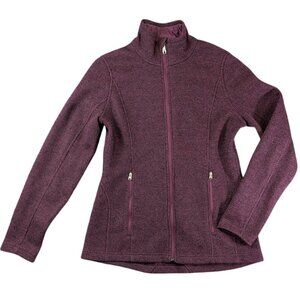 Spyder Endure Gorpcore Womens M Purple Full Zip Fleece Lined Sweater Jacket Ski